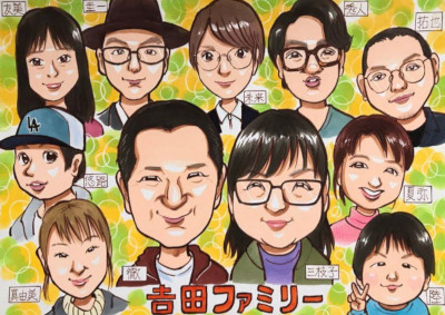 大人数の似顔絵